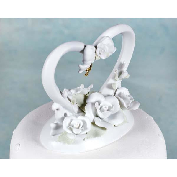 50th Anniversary Heart Cake Topper - Wedding Collectibles