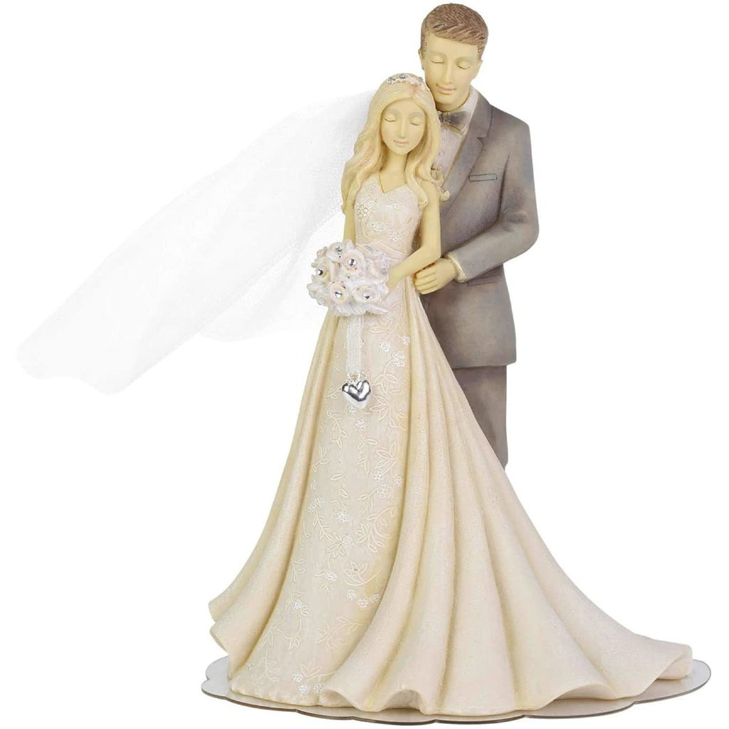 Foundations Bride and Groom Wedding Cake Topper Figurine - Wedding Collectibles