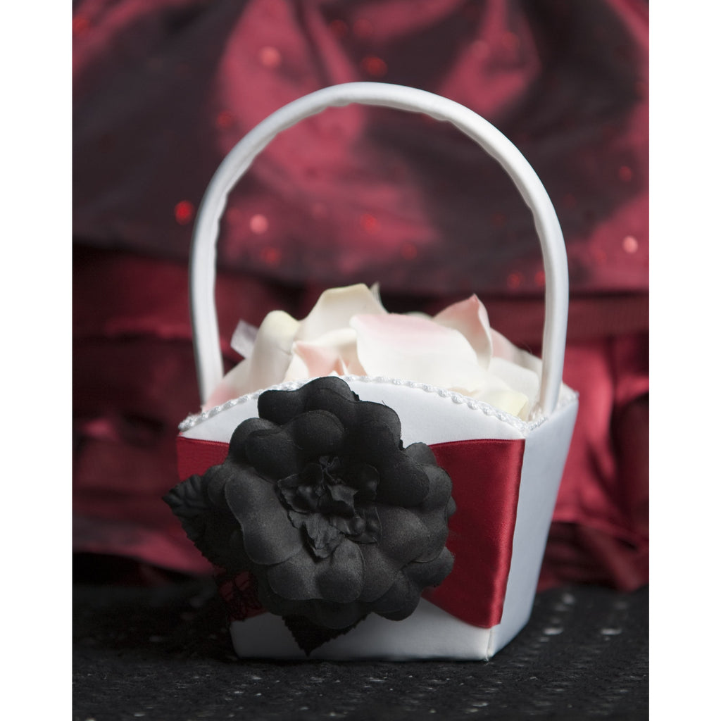 Gothic Romance Flower Girl Basket - Wedding Collectibles