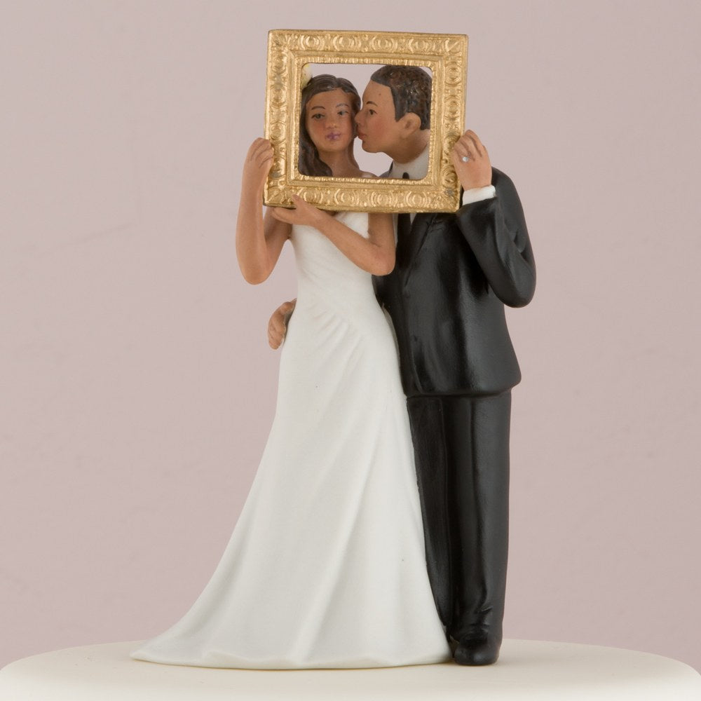 "Picture Perfect" Couple Figurine- Medium Skin Tone - Wedding Collectibles