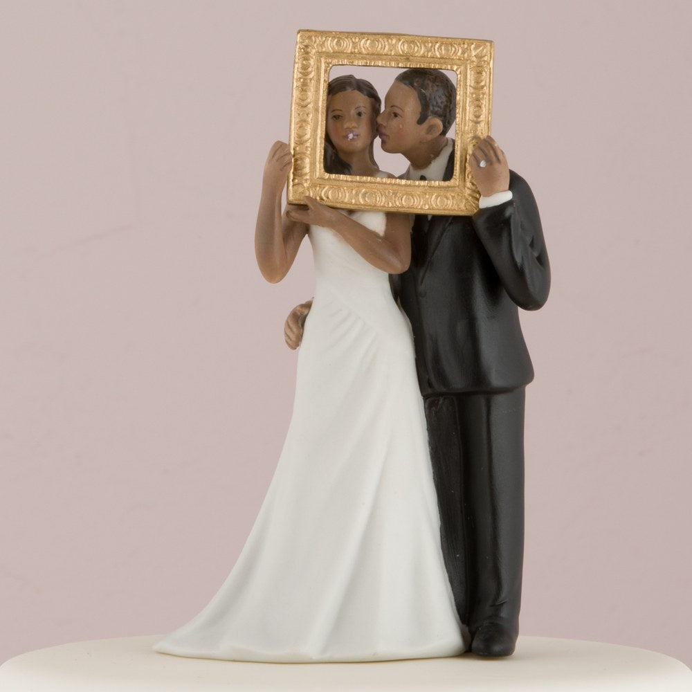 "Picture Perfect" Couple Figurine- Dark Skin Tone - Wedding Collectibles