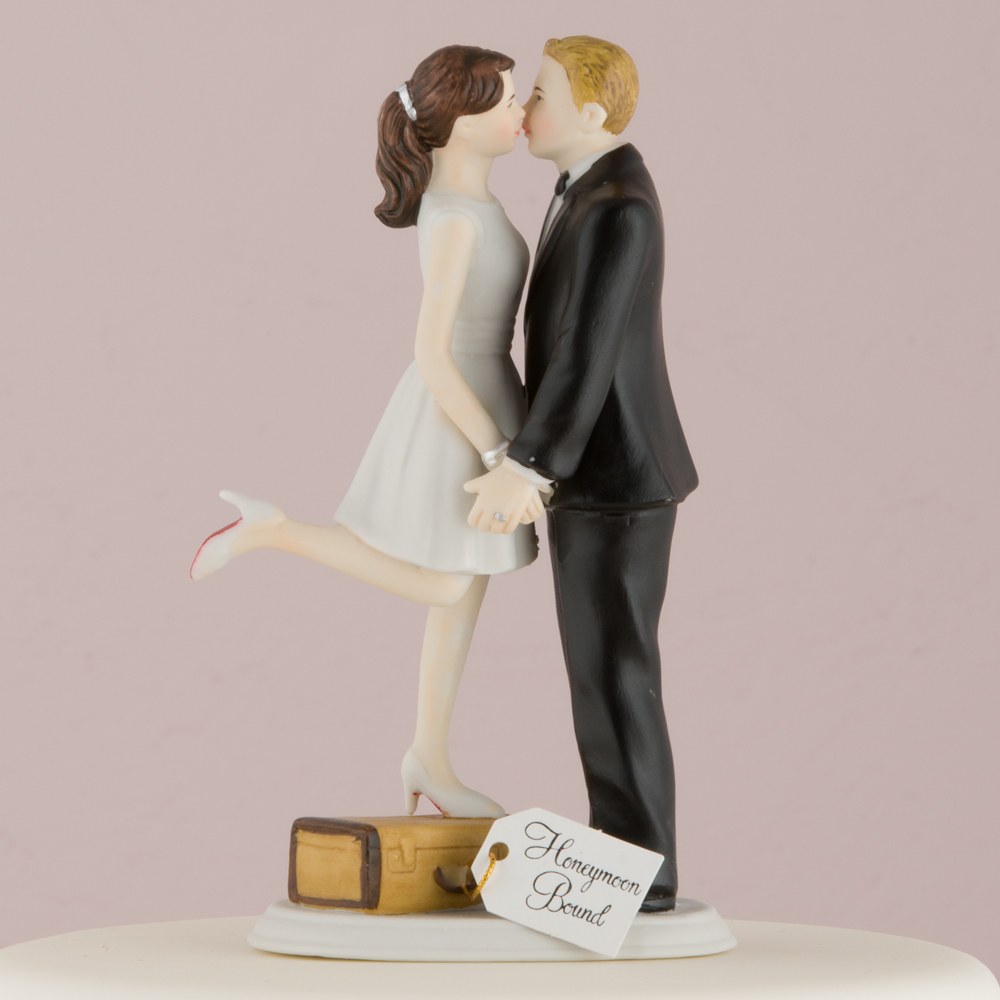 A Kiss and We're Off!" Figurine - Wedding Collectibles