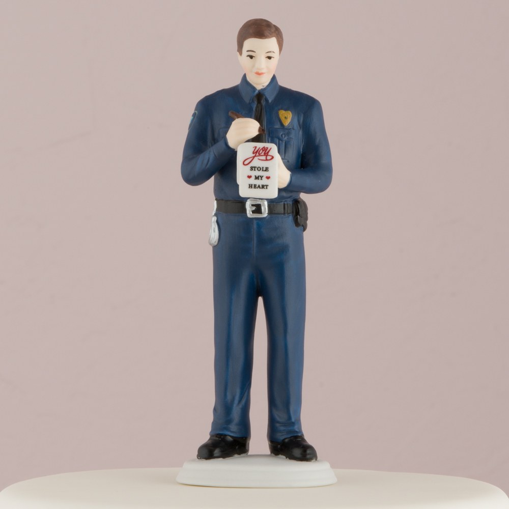 Policeman Groom Figurine Mix & Match Cake Toppers - Wedding Collectibles