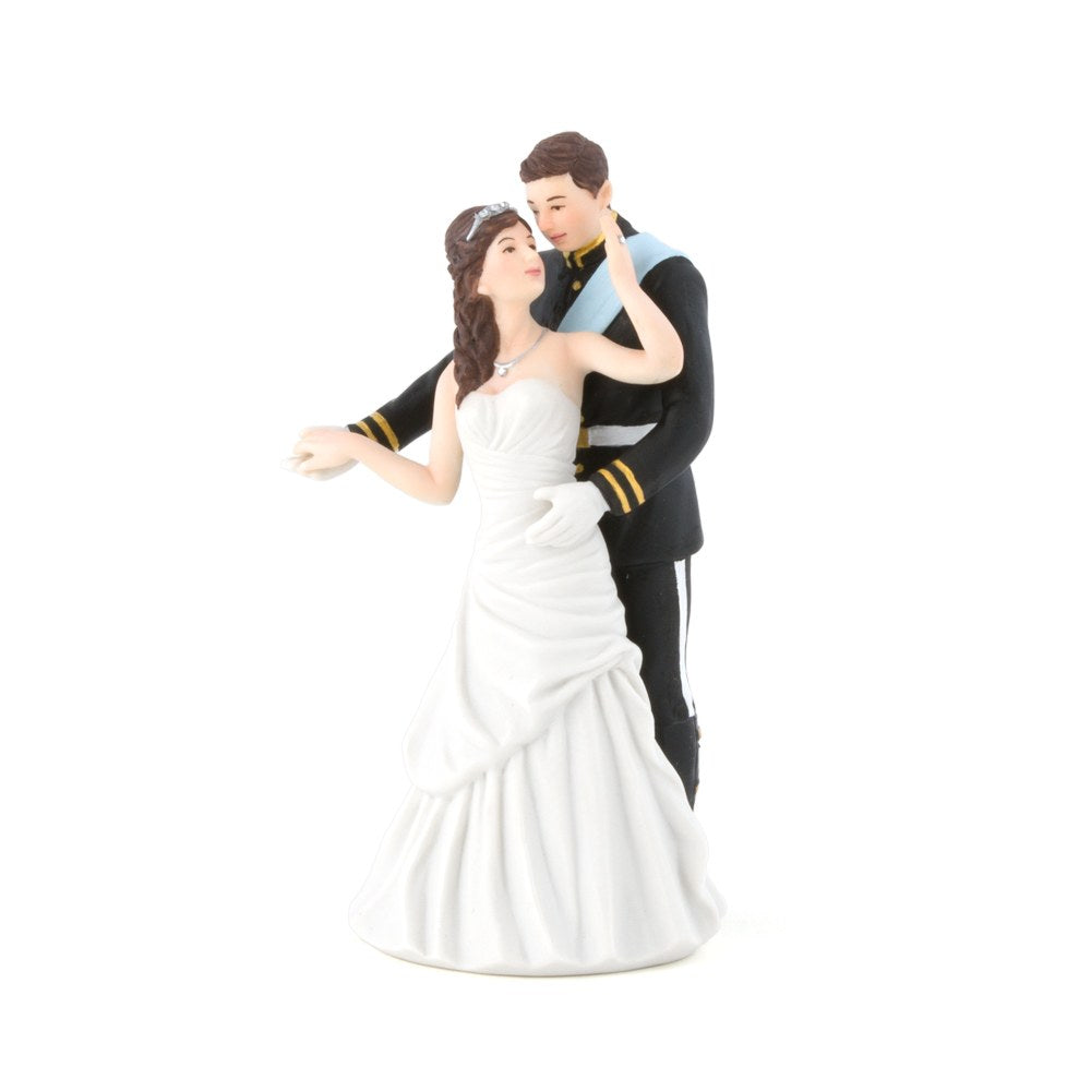 Prince and Princess Couple Figurine Cake Topper - Wedding Collectibles