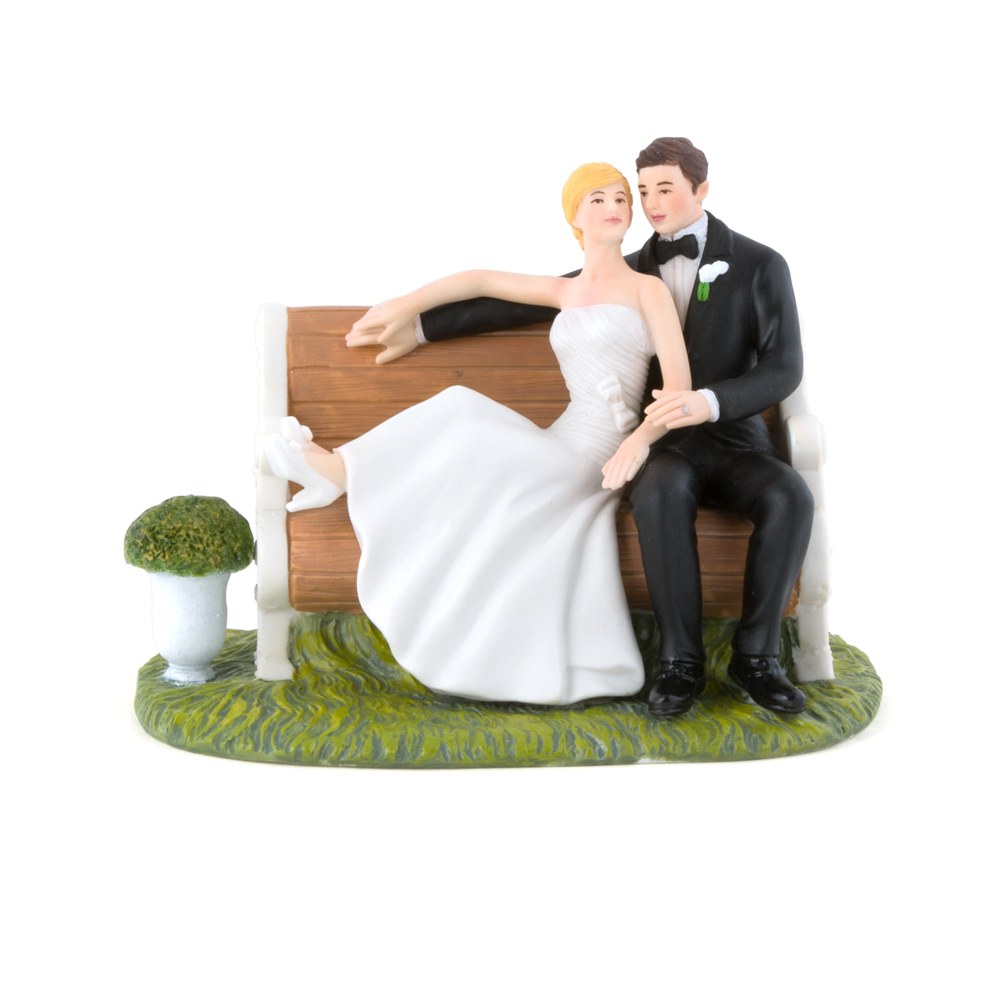 Sitting Pretty on a Park Bench – Couple Figurine - Wedding Collectibles