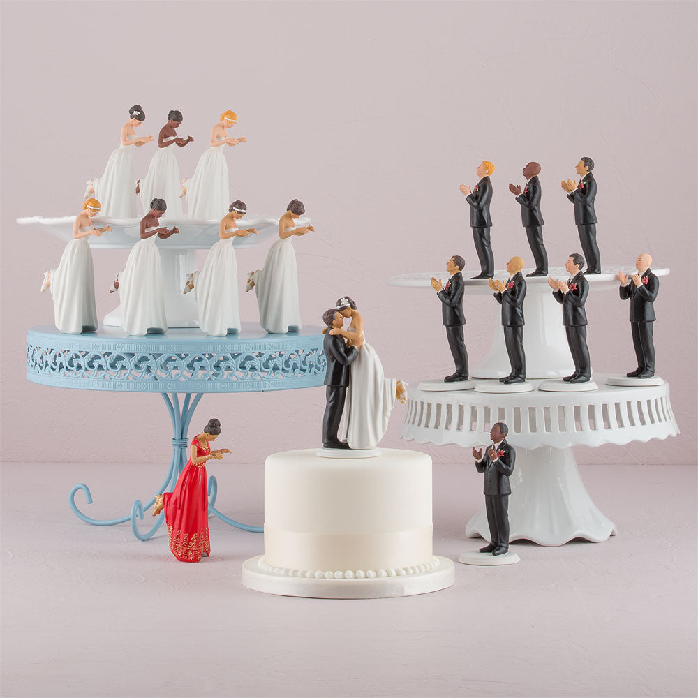 Interchangeable True Romance Bride And Groom Cake Toppers – Wedding ...