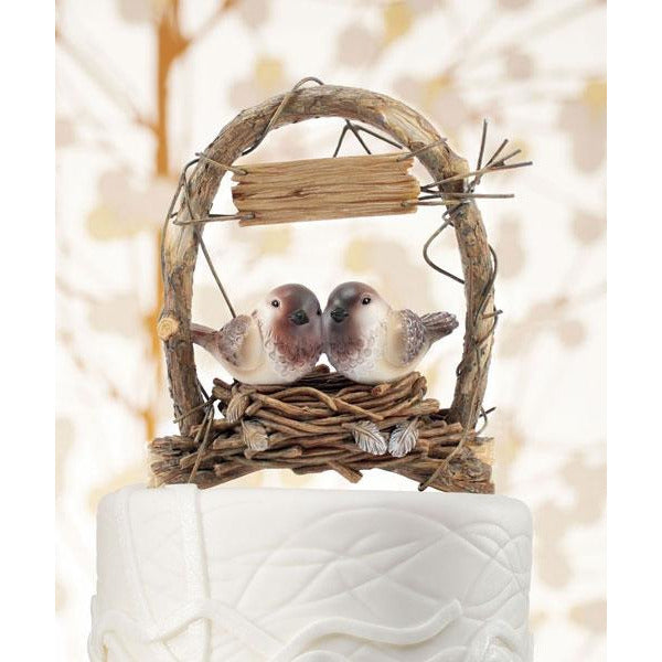 “A Love Nest” - Love Birds in Archway Cake Topper - Wedding Collectibles