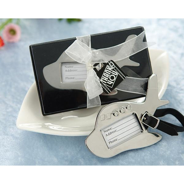 Airplane Luggage Tag in Gift Box with Suitecase Tag - Wedding Collectibles