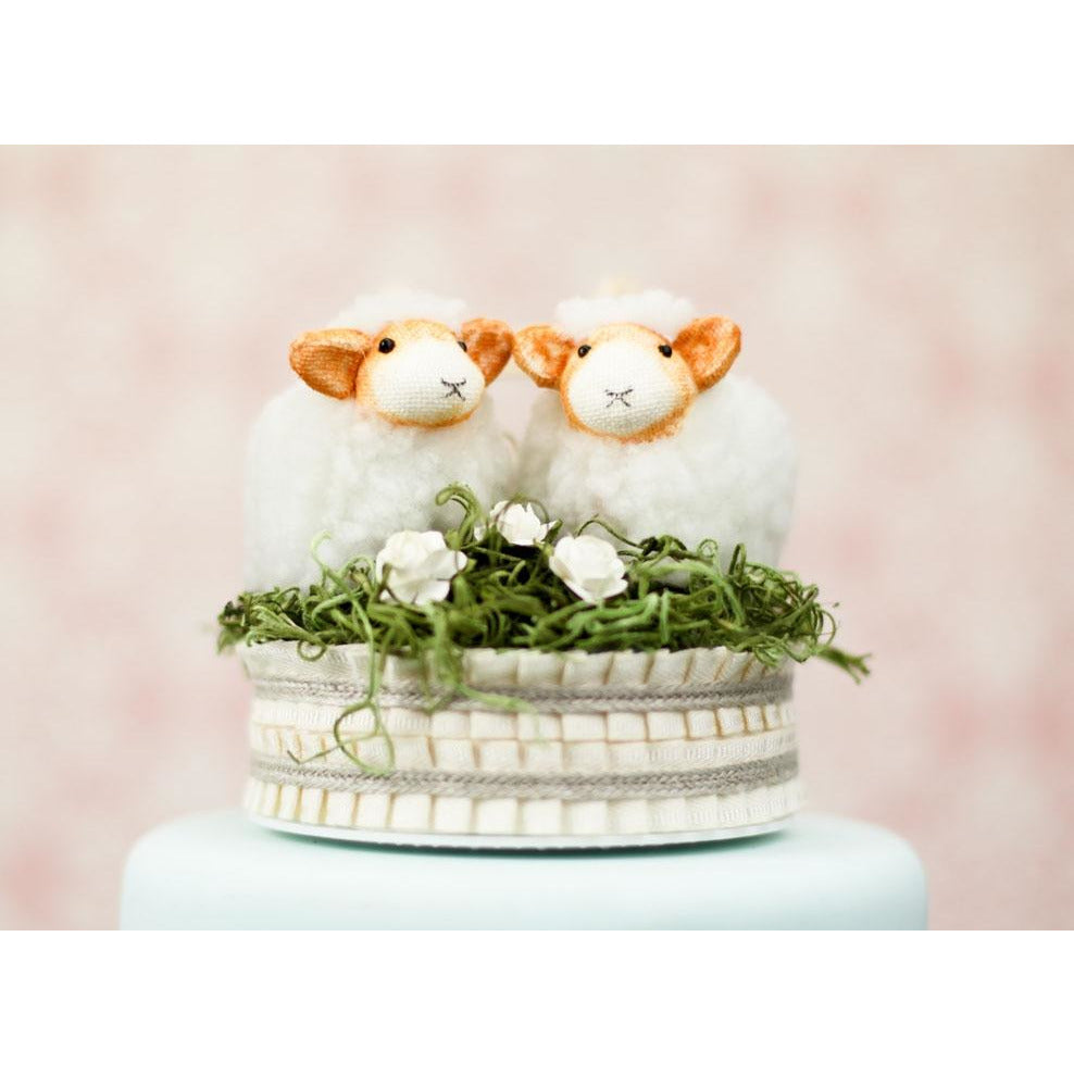 "Be my Baahby Forever" Sheep Lamb Wedding Cake Topper - Wedding Collectibles
