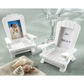 "Beach Memories"  Miniature Adirondack Chair Place Card/Photo Frame - Wedding Collectibles
