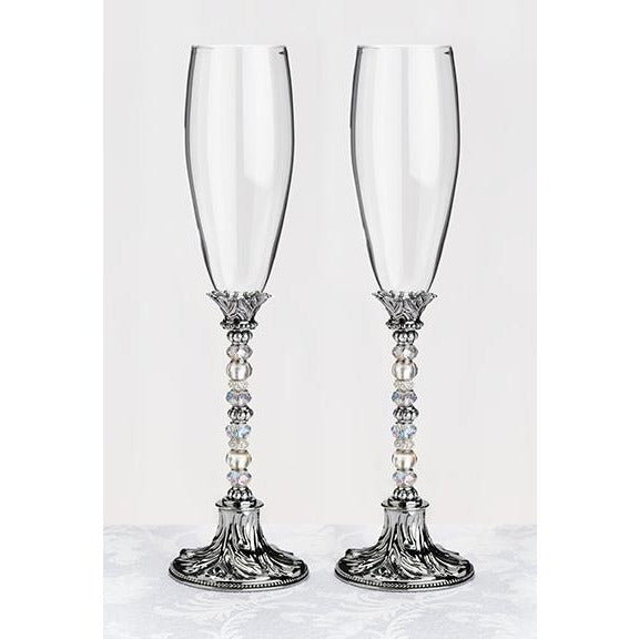 Beaded Toasting Glasses - Wedding Collectibles