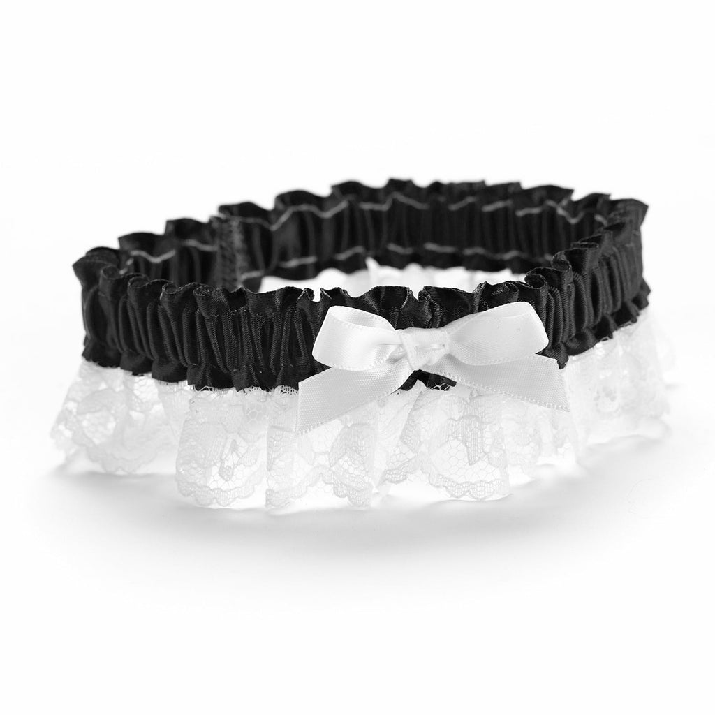 Black Ribbon & Lace Garter - Wedding Collectibles