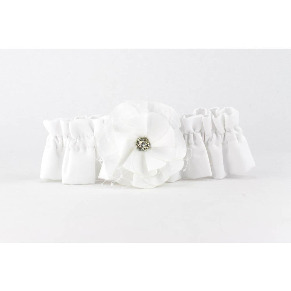 Netted Rose Wedding Garter - Wedding Collectibles