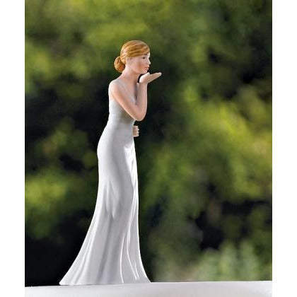 Bride Blowing Kisses Figurine - Wedding Collectibles