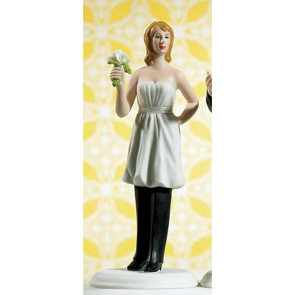 Bride "In Charge" Wearing Pants Mix & Match Cake Toppers - Wedding Collectibles