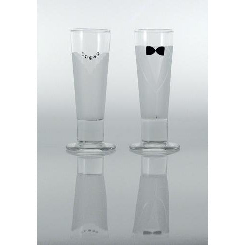 Bride and Groom Wedding Shot Glasses - Wedding Collectibles