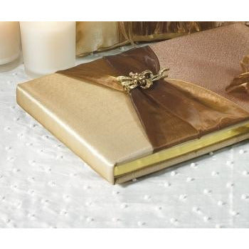 Bronze Elegance Traditional Guest Book - Wedding Collectibles