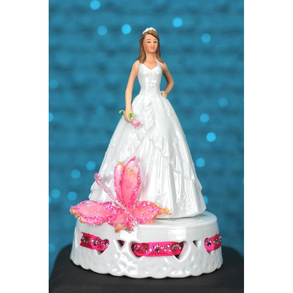 Butterfly Princess Quinceañera Cake Topper - CUSTOM COLORS! - Wedding Collectibles
