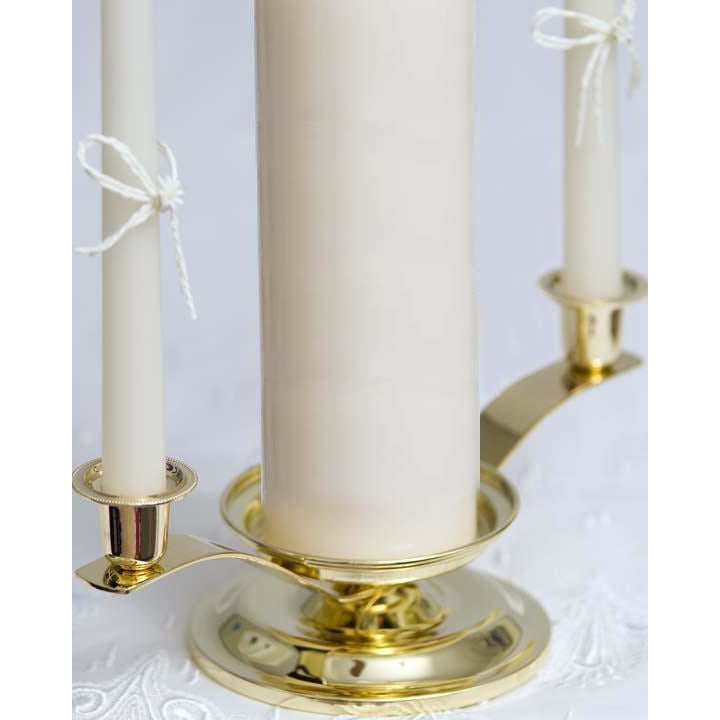 Candle Holder (Gold or Silver) for Unity and Tapers - Wedding Collectibles