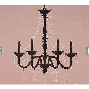 Chandelier Silhouette Wall Decoration - Wedding Collectibles