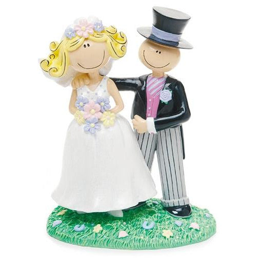 Comical Bride & Groom Figurine - Wedding Collectibles