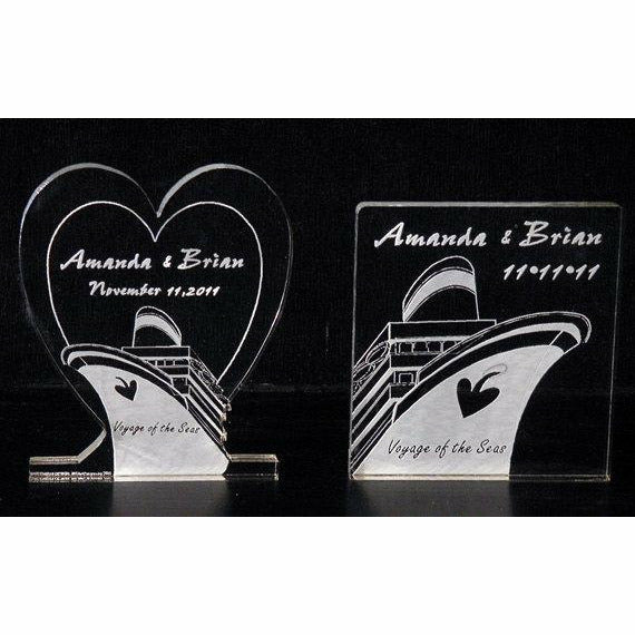 Cruise Themed Light-Up Wedding Cake Topper - Wedding Collectibles