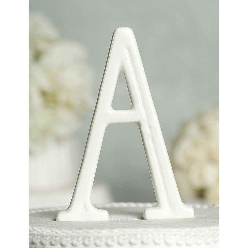 Porcelain Monogram Cake Topper - Wedding Collectibles