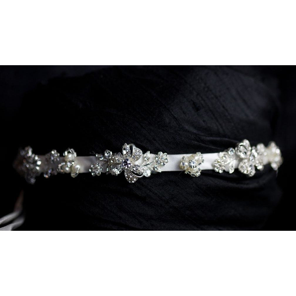 Crystal Garden Ribbon Headband - Wedding Collectibles