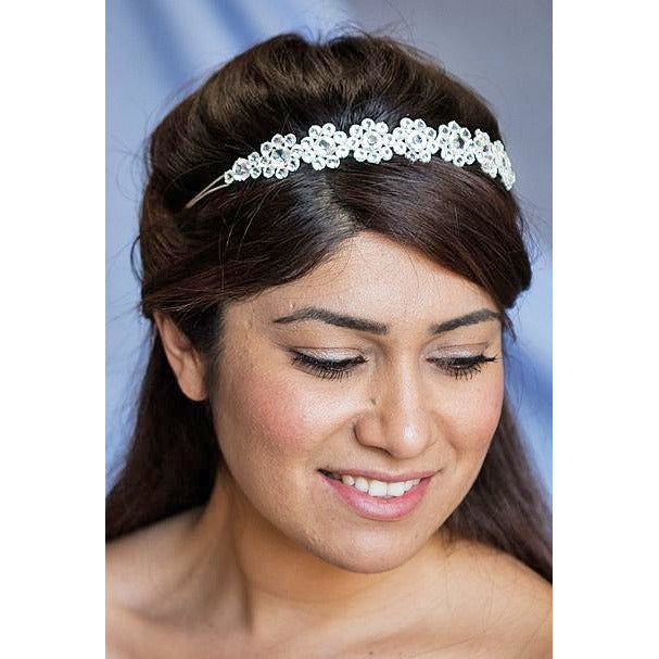 Crystal Glam Flower Headband - Wedding Collectibles