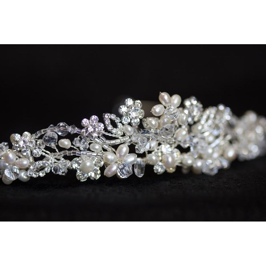 Crystal and Pearl Princess Tiara - Wedding Collectibles