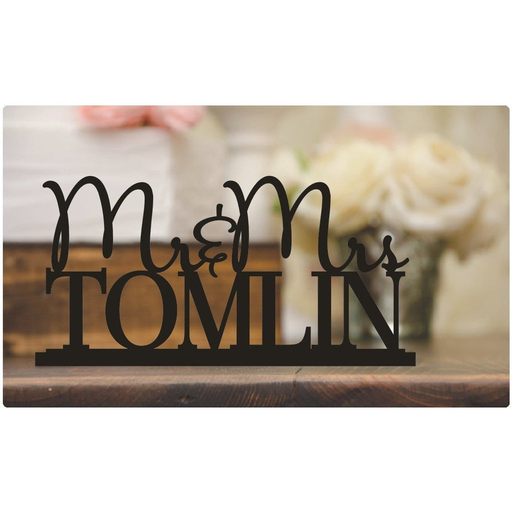 Custom Wedding Table Sign with Your Last Name - Wedding Cake Table Sign - Wedding Collectibles