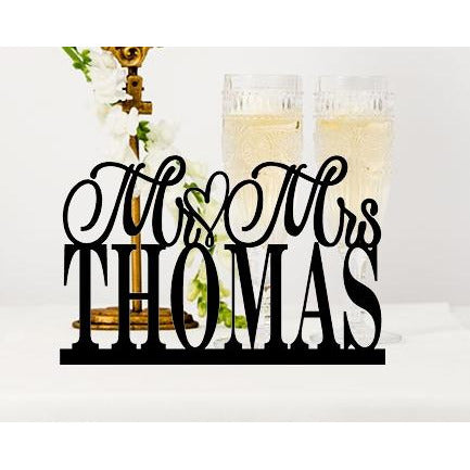Custom Wedding Table Sign with Your Last Name - Wedding Collectibles