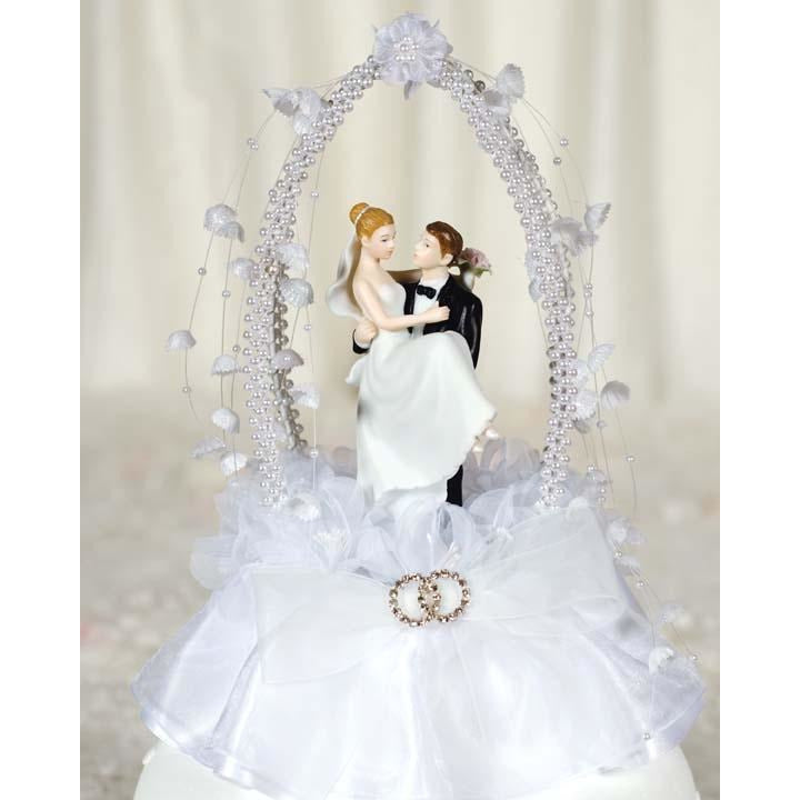 Double Arch Rhinestone Cake Topper - Wedding Collectibles