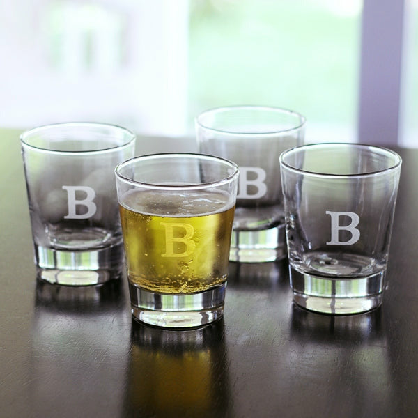 Double Old Fashioned Glasses (Set of 4) - Wedding Collectibles