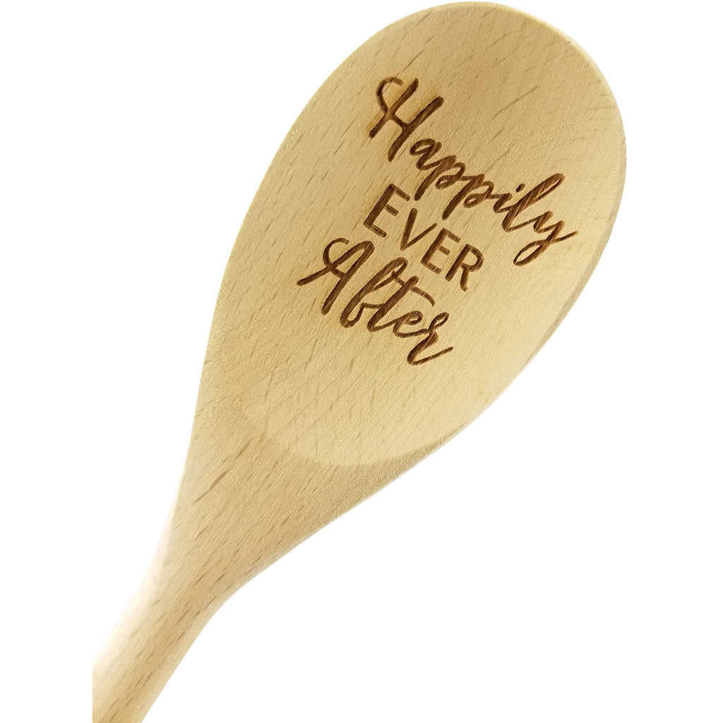 Engraved Happily Ever After Wood Spoon Gift - 14 inch- hostess gift, shower favor, engraved spoon, stocking stuffer - Wedding Collectibles