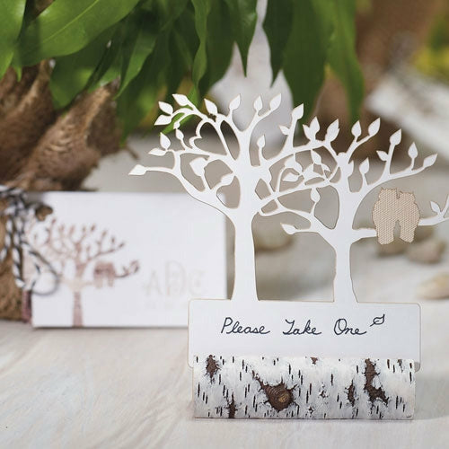Faux Birch Log Card Holders (Set of 6) - Wedding Collectibles