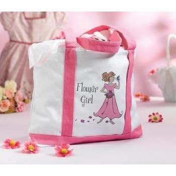 Floral Girl Large Canvas Tote - Wedding Collectibles