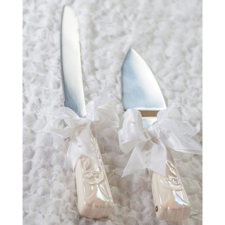Foundations Wedding Cake Knife and Server Set - Wedding Collectibles