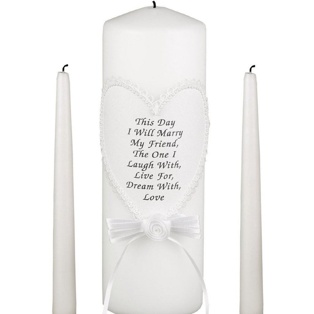 Friendship Unity Candle Set - Wedding Collectibles