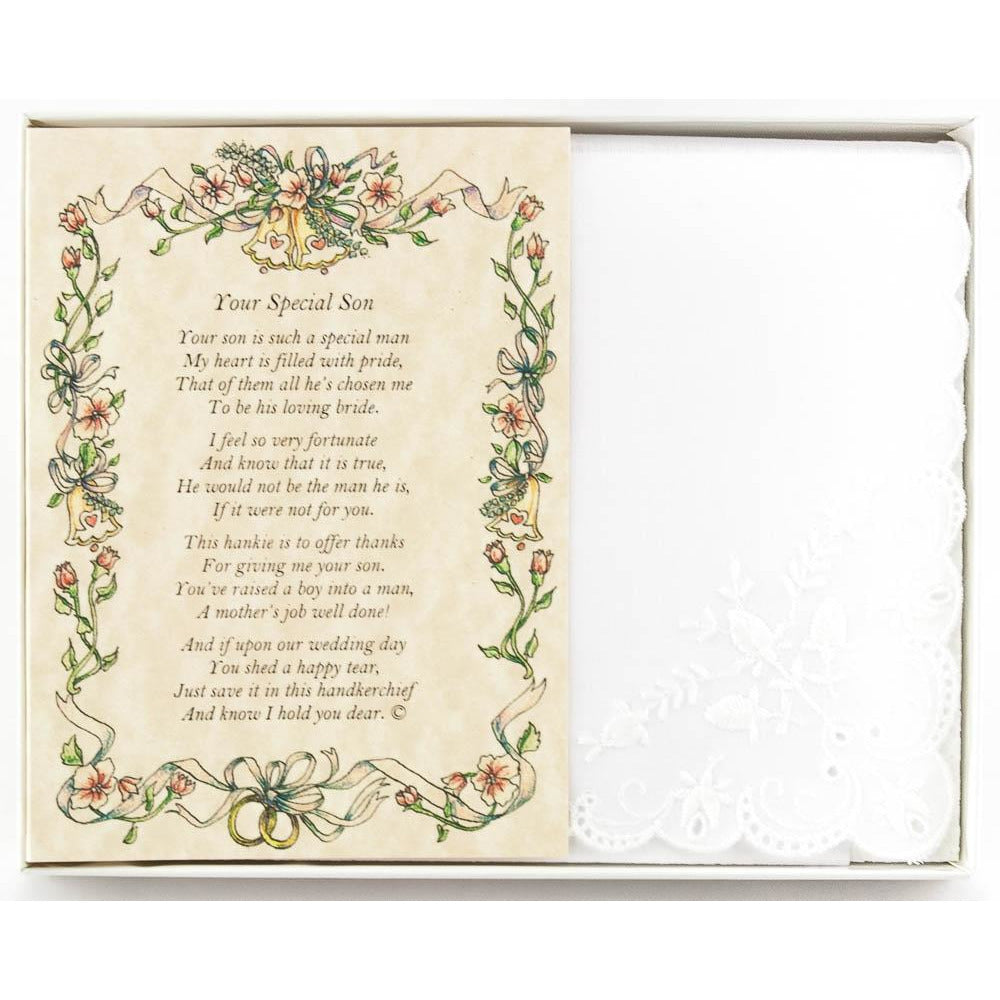 Personalized From the Bride to her Mother-in-Law Wedding Handkerchief - Wedding Collectibles