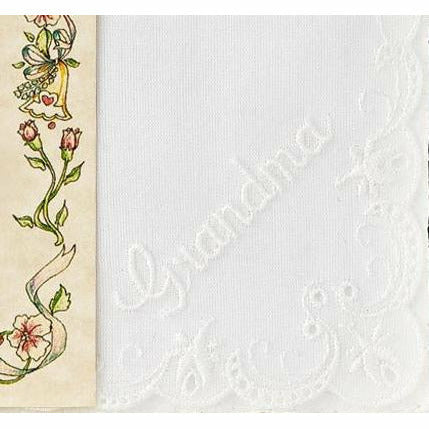 Personalized From the Groom to his Grandmother Wedding Handkerchief - Wedding Collectibles