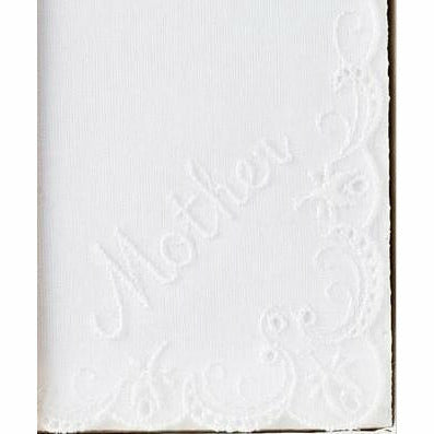 Personalized From the Groom to his Mother Wedding Handkerchief - Wedding Collectibles
