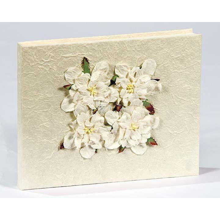 Gardenia Natural Paper Wedding Guestbook - Wedding Collectibles