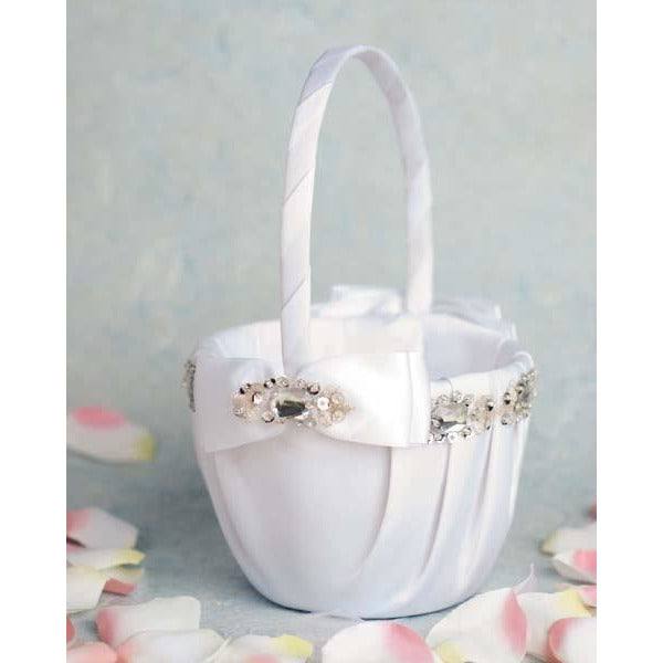 Glam Wedding Flowergirl Basket - Wedding Collectibles