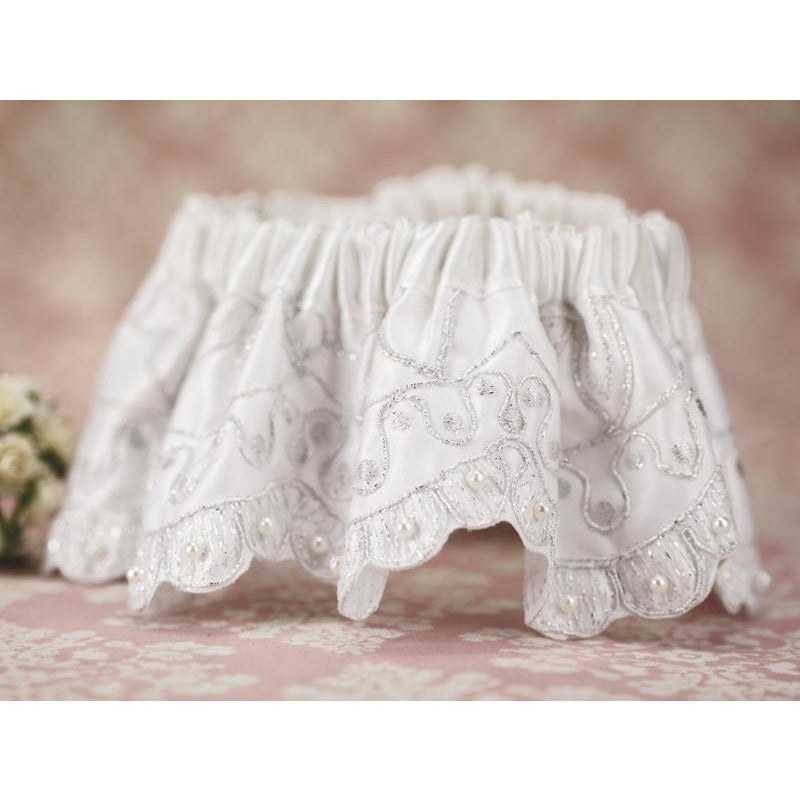 Silver Embroidery Wedding Garter Silver Embroidery Wedding Garter