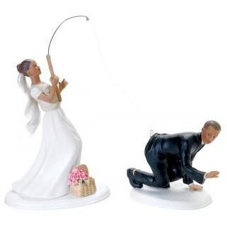 Gone Fishing Mix & Match Cake Toppers (African American) - Wedding