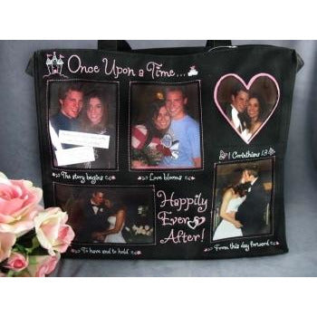 Happily Ever After Fun Personalized Photo Wedding Tote - Wedding Collectibles