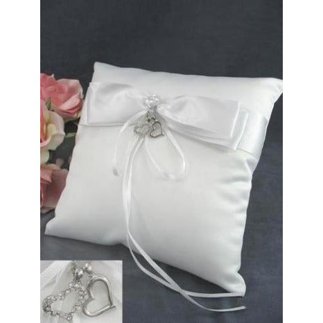 Heart Charm Wedding Ring Bearer Pillow - Wedding Collectibles