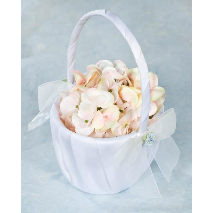 Hydrangea Bouquet Wedding Flowergirl Basket - Wedding Collectibles