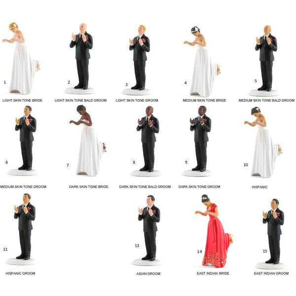 Interchangeable True Romance Bride And Groom Cake Toppers – Wedding ...